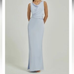💍NWT NZ Bridal silk cornflower cowl neck Dress